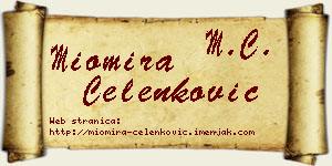 Miomira Čelenković vizit kartica